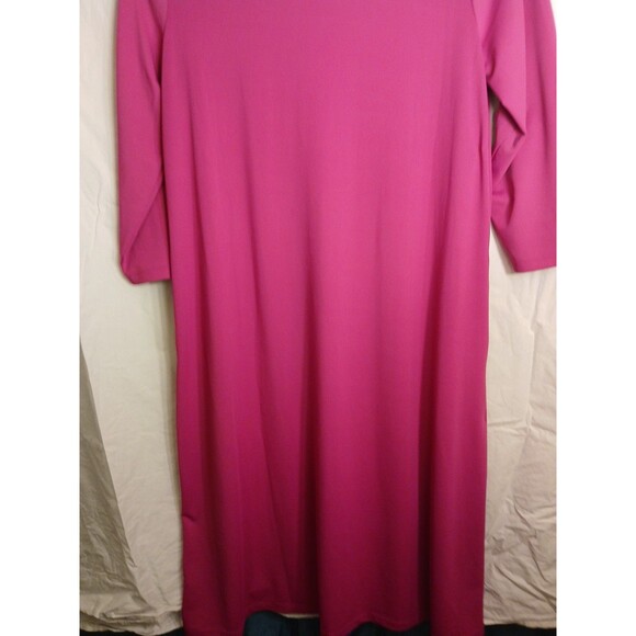 Cuddl Duds Pink Nitegown Oversized T-shirt XS Front Lace-up Detail Pockets - Picture 11 of 16
